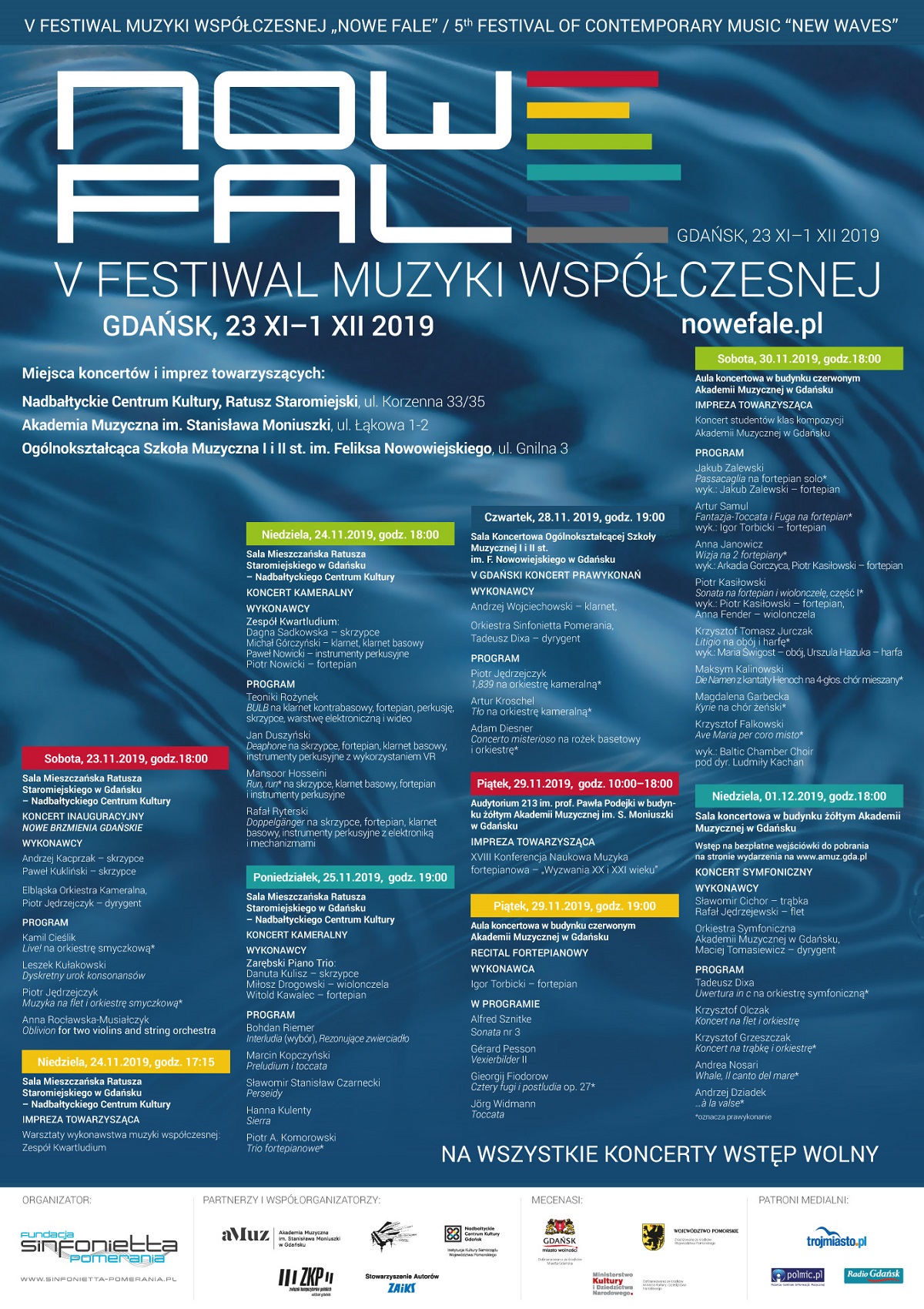 Plakat Festiwalu Fale 2019